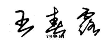 朱錫榮王春露草書個性簽名怎么寫