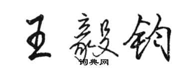 駱恆光王毅鈞行書個性簽名怎么寫