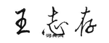 駱恆光王志存行書個性簽名怎么寫