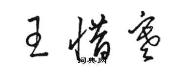 駱恆光王惜寒草書個性簽名怎么寫