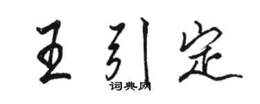 駱恆光王引定行書個性簽名怎么寫