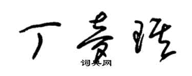 朱錫榮丁夢琪草書個性簽名怎么寫