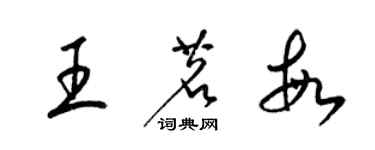 梁錦英王茗敏草書個性簽名怎么寫