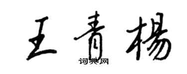 王正良王青楊行書個性簽名怎么寫