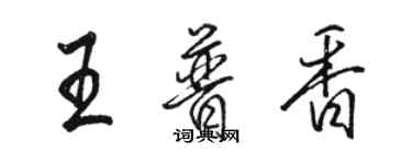 駱恆光王普香行書個性簽名怎么寫