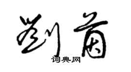 曾慶福劉茵草書個性簽名怎么寫