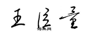 梁錦英王臣量草書個性簽名怎么寫