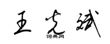 梁錦英王光斌草書個性簽名怎么寫