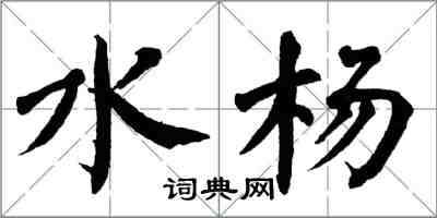 翁闓運水楊楷書怎么寫