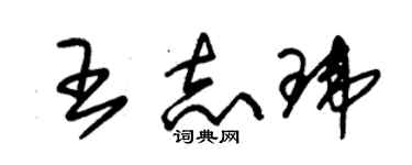 朱錫榮王志瑋草書個性簽名怎么寫