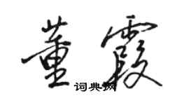 駱恆光董霞行書個性簽名怎么寫