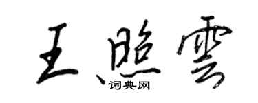 王正良王照雲行書個性簽名怎么寫