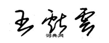 朱錫榮王獻雲草書個性簽名怎么寫