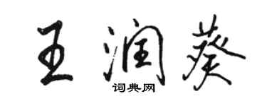 駱恆光王潤葵行書個性簽名怎么寫