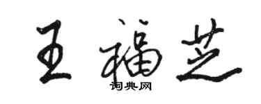 駱恆光王福芝行書個性簽名怎么寫