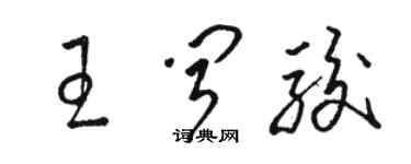 駱恆光王聞駿草書個性簽名怎么寫