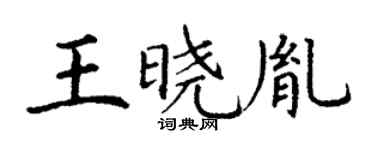 丁謙王曉胤楷書個性簽名怎么寫
