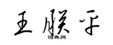 梁錦英王朕平草書個性簽名怎么寫