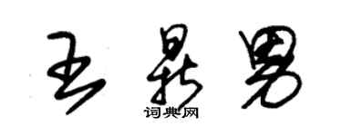 朱錫榮王鼎男草書個性簽名怎么寫