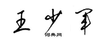 梁錦英王少軍草書個性簽名怎么寫
