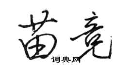 駱恆光苗競行書個性簽名怎么寫