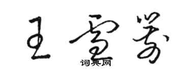 駱恆光王雪箭草書個性簽名怎么寫