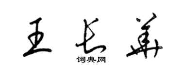 梁錦英王長華草書個性簽名怎么寫