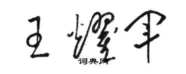 駱恆光王耀軍草書個性簽名怎么寫