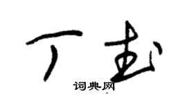 朱錫榮丁武草書個性簽名怎么寫