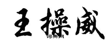 胡問遂王操威行書個性簽名怎么寫