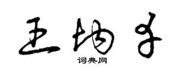 曾慶福王均幸草書個性簽名怎么寫