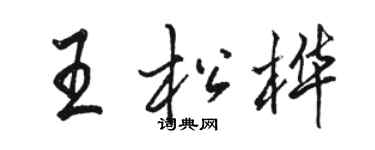 駱恆光王松樺行書個性簽名怎么寫