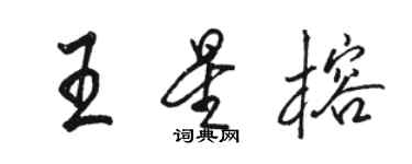 駱恆光王星榕行書個性簽名怎么寫