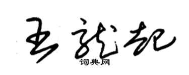 朱錫榮王龍起草書個性簽名怎么寫