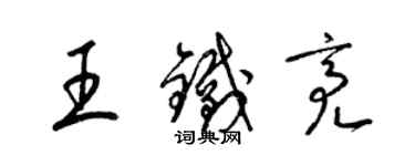 梁錦英王鐵亮草書個性簽名怎么寫