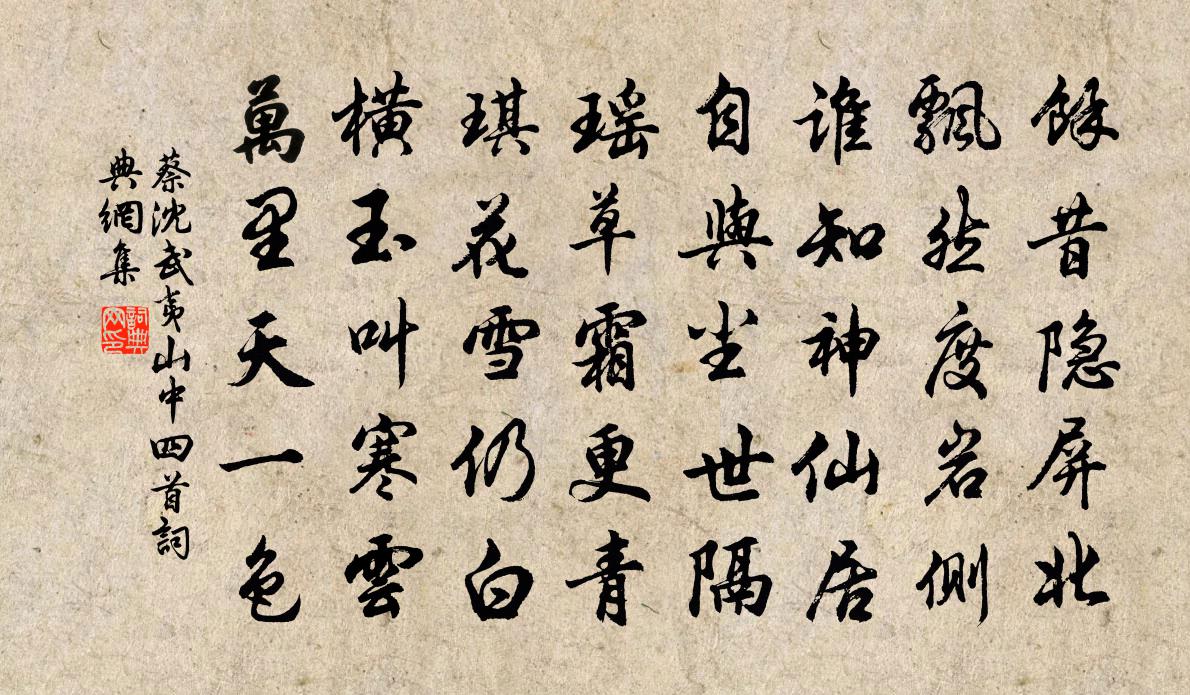 蔡沈武夷山中四首書法作品欣賞