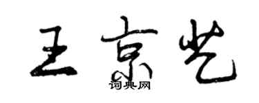 曾慶福王京藝行書個性簽名怎么寫