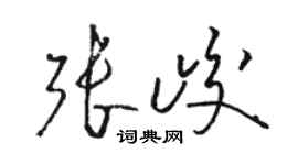 駱恆光張峻草書個性簽名怎么寫