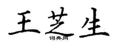 丁謙王芝生楷書個性簽名怎么寫