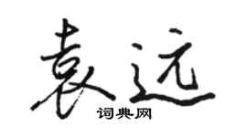 駱恆光袁遠行書個性簽名怎么寫