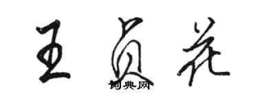 駱恆光王貞花行書個性簽名怎么寫