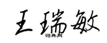 王正良王瑞敏行書個性簽名怎么寫
