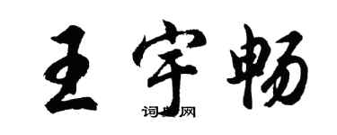 胡問遂王宇暢行書個性簽名怎么寫
