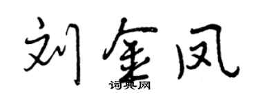 曾慶福劉金鳳行書個性簽名怎么寫