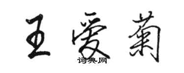 駱恆光王愛菊行書個性簽名怎么寫