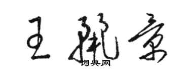 駱恆光王麗景草書個性簽名怎么寫