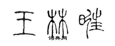 陳聲遠王林旺篆書個性簽名怎么寫