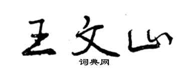 曾慶福王文山行書個性簽名怎么寫