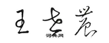 駱恆光王世農草書個性簽名怎么寫