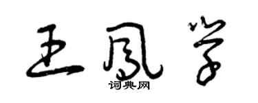 曾慶福王鳳學草書個性簽名怎么寫